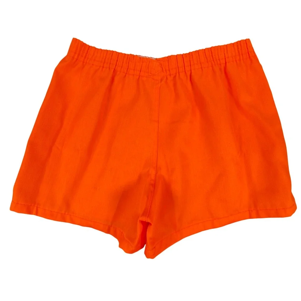 Fruit of the Loom Vintage 70s Gym Shorts Mens 28-30 Orange Deadstock NWT